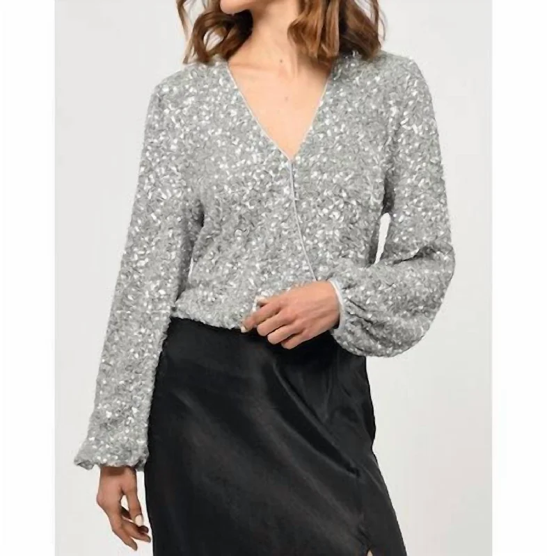 Allison Blouse In Silver