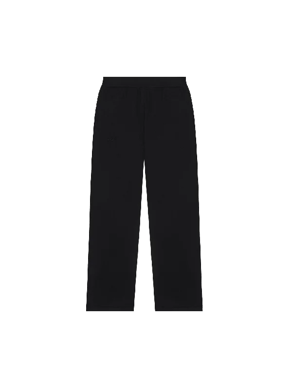 DNA Knitted Straight Leg Track Pants—black