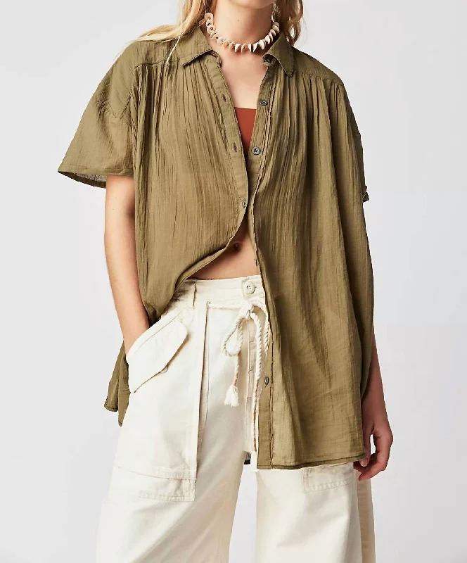 Float Away Top In Olive