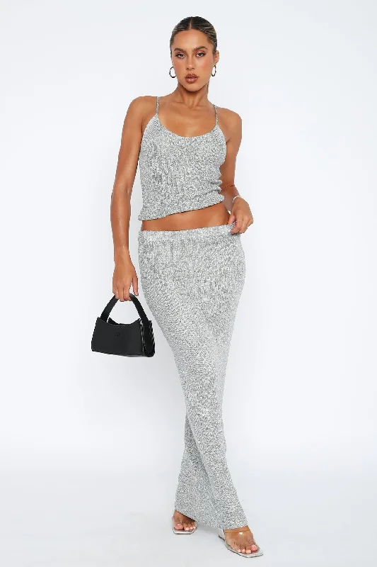 Love Galore Sequin Knit Top Grey