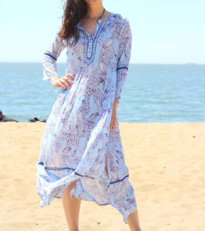 The Lori Long Tunic In Blue