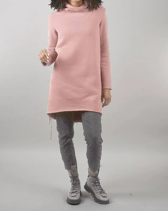 Velvet Fleece Stella Tunic In Pink