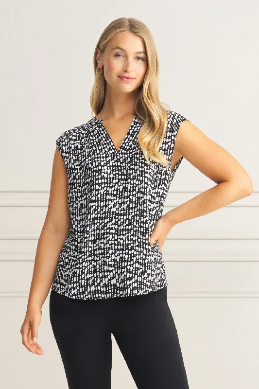 V-Neck Crepe Top