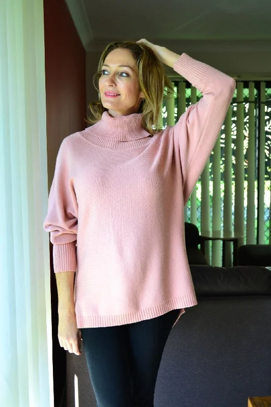 Blush Pink Snuggle up Tunic Jumper