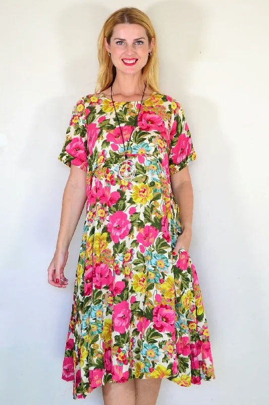 Colourful Garden Tunic Dress