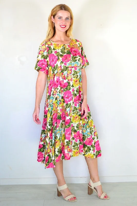 Colourful Garden Tunic Dress