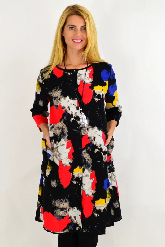 Colourful Paint Splash Shirt Dress