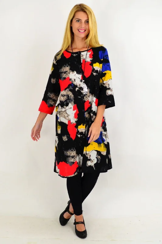 Colourful Paint Splash Shirt Dress