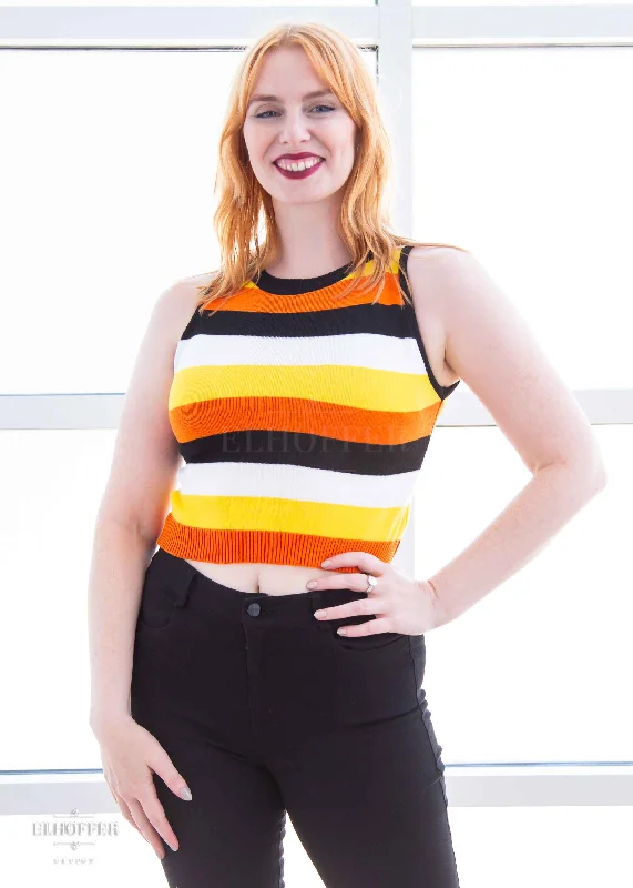 Essential Susan Crop Top - Candy Corn