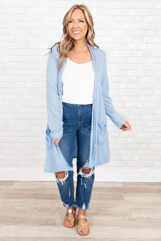 Feeling Carefree Cardigan, Ice Blue