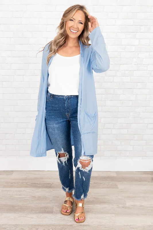 Feeling Carefree Cardigan, Ice Blue