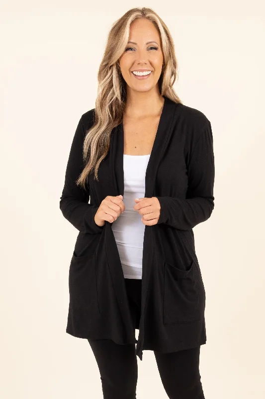 Kindness and Compassion Cardigan, Black