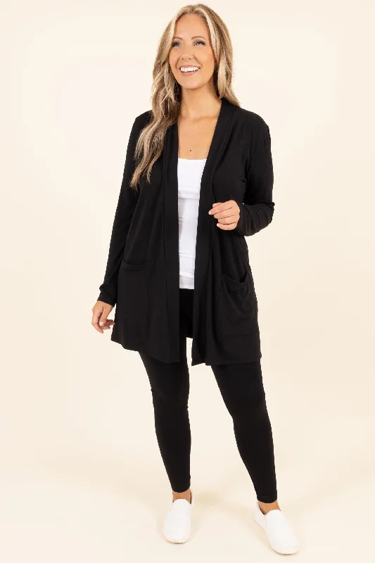 Kindness and Compassion Cardigan, Black