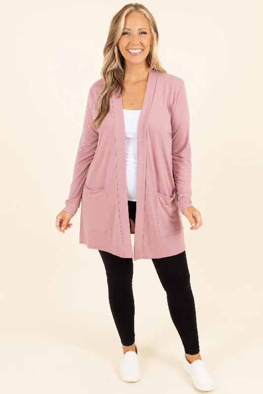 Kindness and Compassion Cardigan, Light Rose