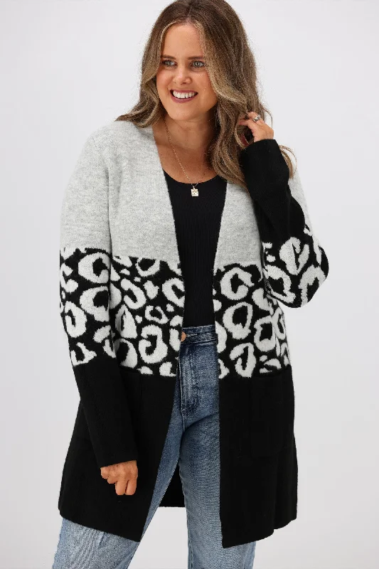 Leoni Carter Cardigan Black