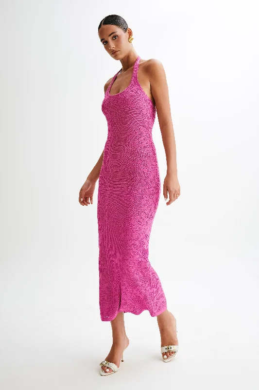 Patrizia Knit Halter Maxi Dress - Violet