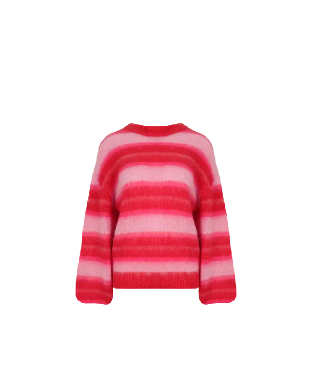 Ruby Josie Sweater - Pink / Red Stripe