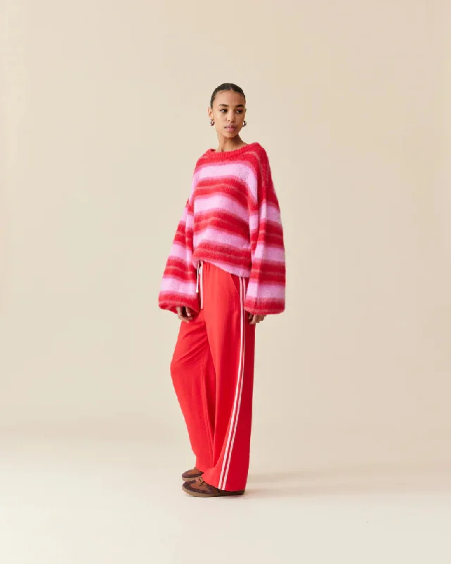 Ruby Josie Sweater - Pink / Red Stripe