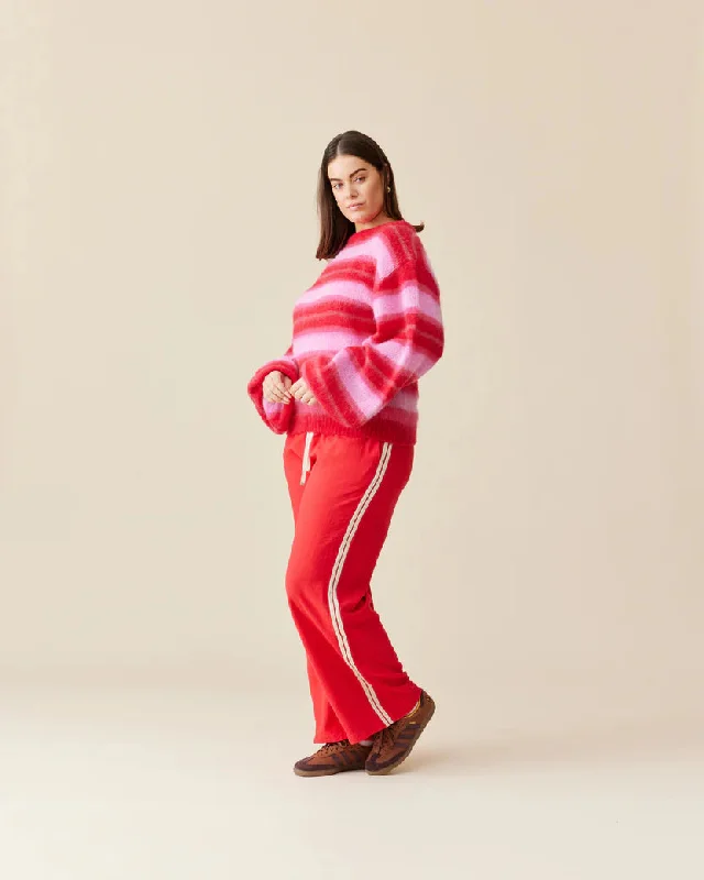 Ruby Josie Sweater - Pink / Red Stripe