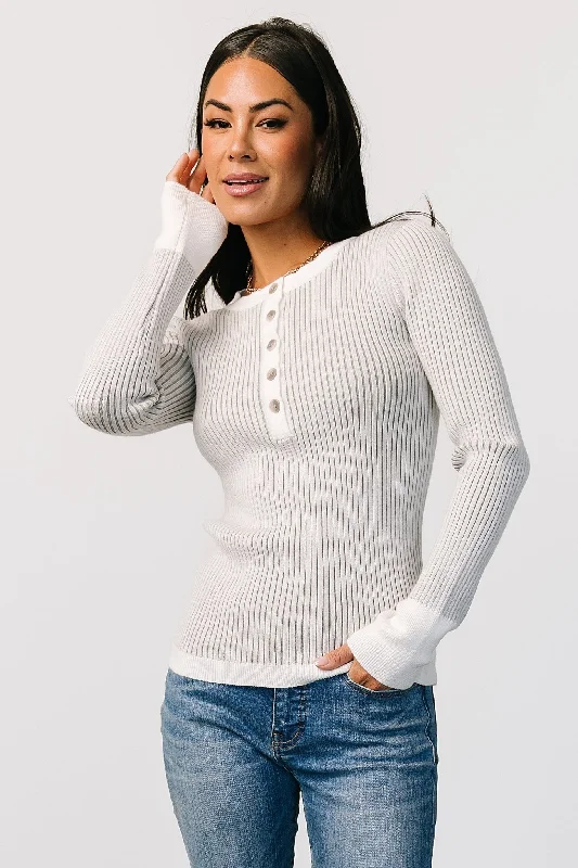 Stevie Ribbed Sweater | Gray