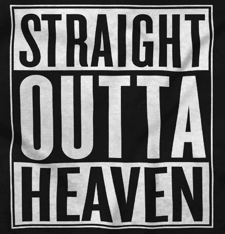 Straight Outta Heaven Junior Fit V-Neck T-Shirt