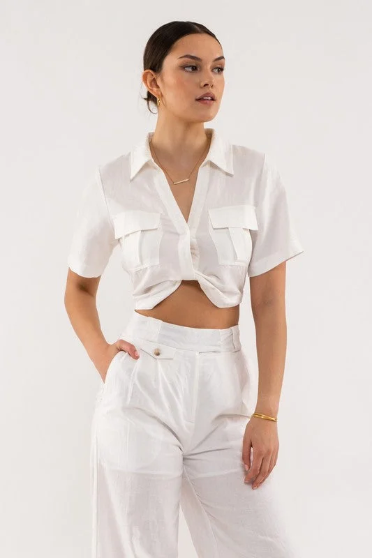 Twist Front Crop Top