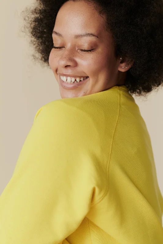 Women's Raglan Sweatshirt - Canary Yellow