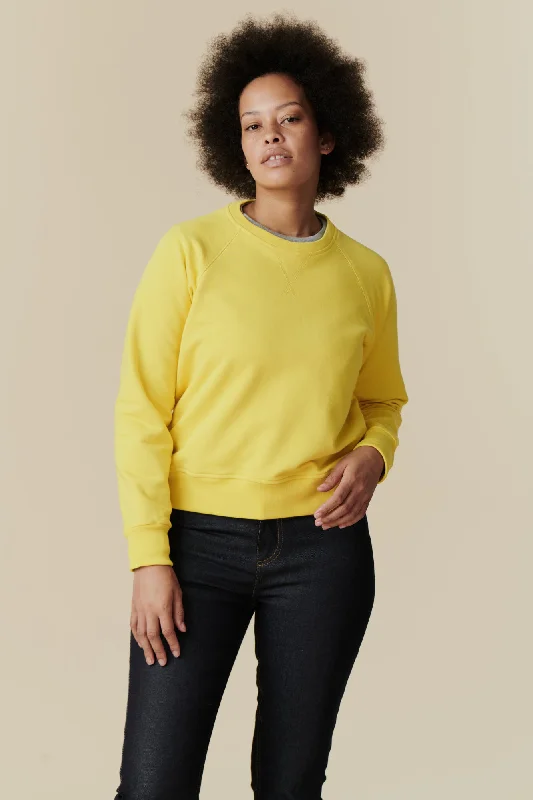 Women's Raglan Sweatshirt - Canary Yellow