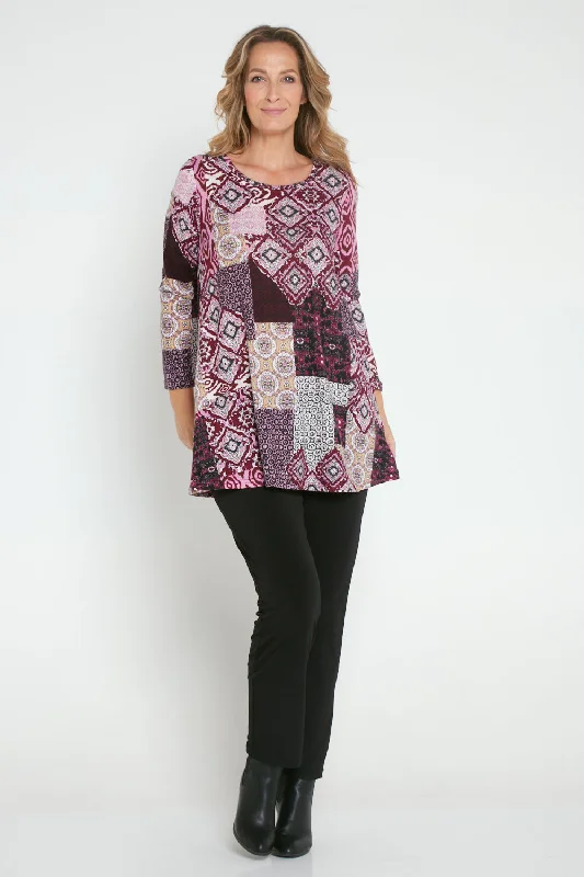 Barb Knit Top - Magenta Ceramic