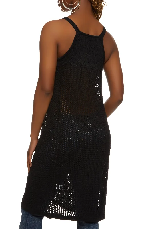 Crochet Tie Front Maxi Top