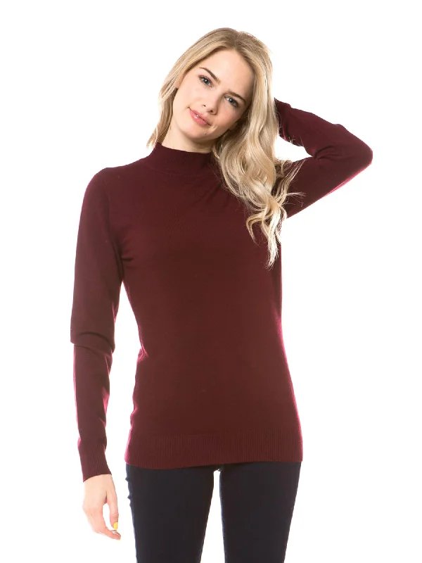 Cielo Mock Neck Knit Pull Over Sweater