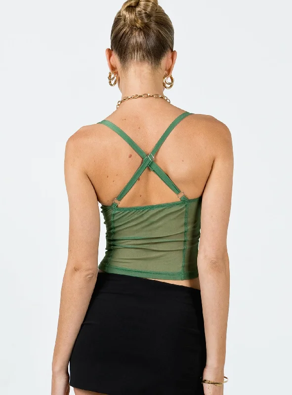 Foresta Bustier Top Green