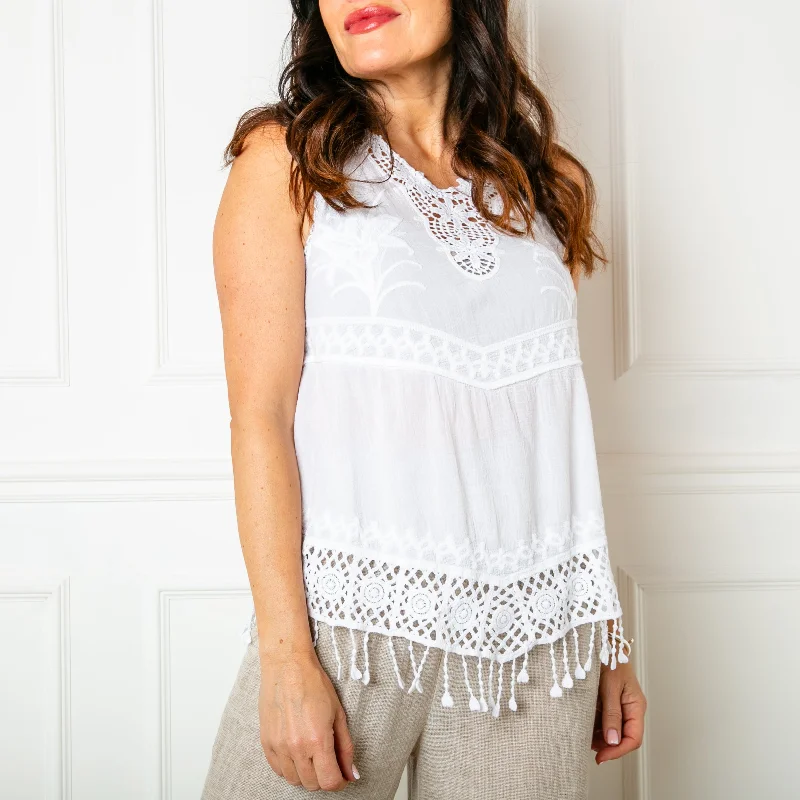 Fringe Hem Vest Top