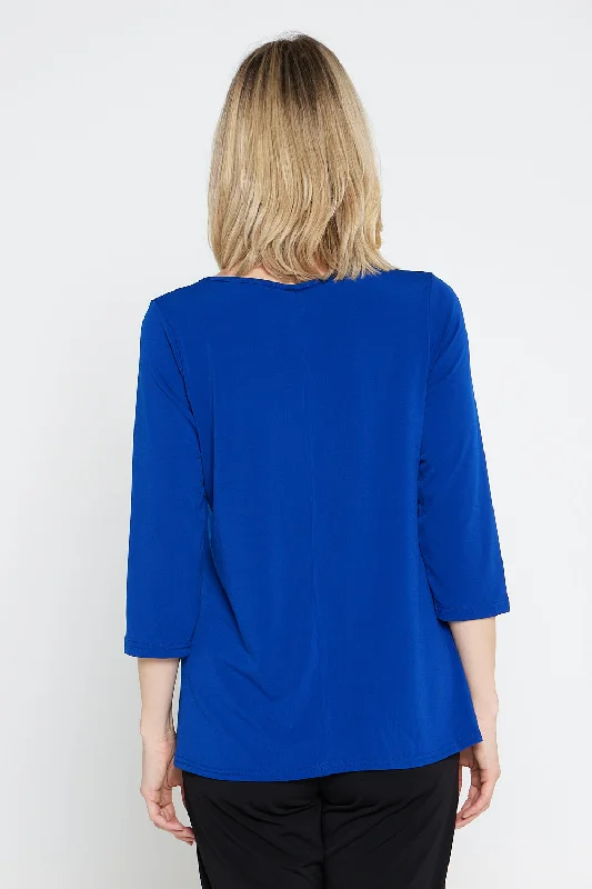 Josephine 3/4 Sleeve Top - Royal