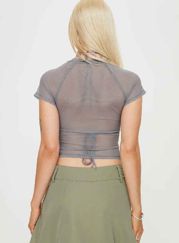 Kalvin Two Piece Mesh Top Soot