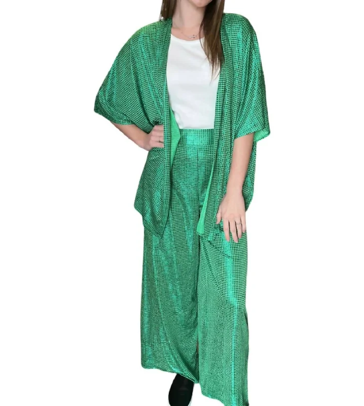 Katy Dolman Kimono In Green Hounds