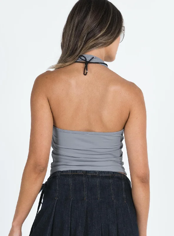 Larkai Halter Top Blue