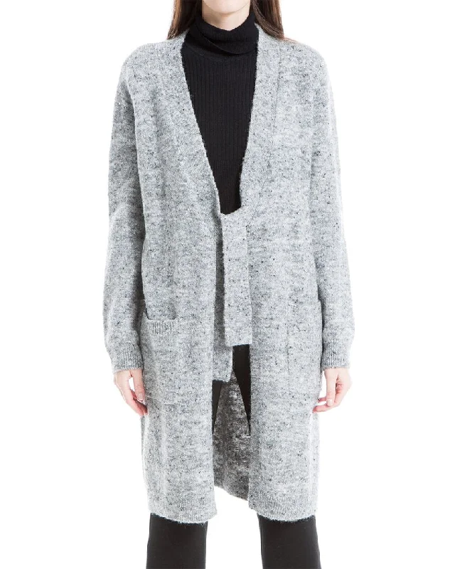 Max Studio Long Wool-Blend Cardigan