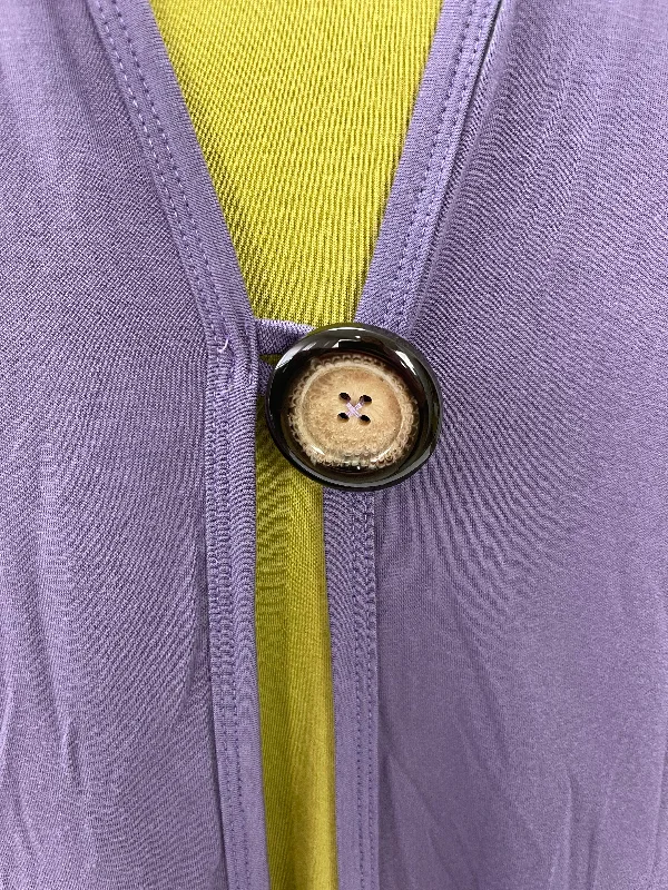 Modal One Button Vest with Pockets - Periwinkle