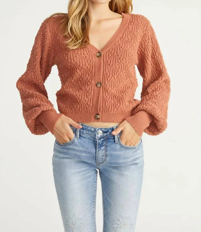 Nancy Cardigan In Rust