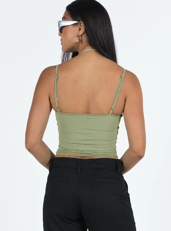 Premier Layered Tank Top Green