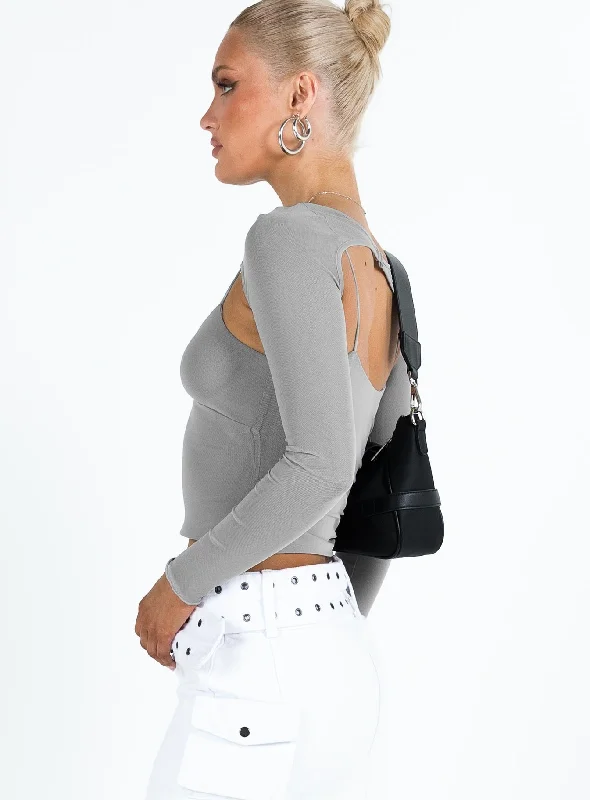 Reshelle Long Sleeve Top Grey