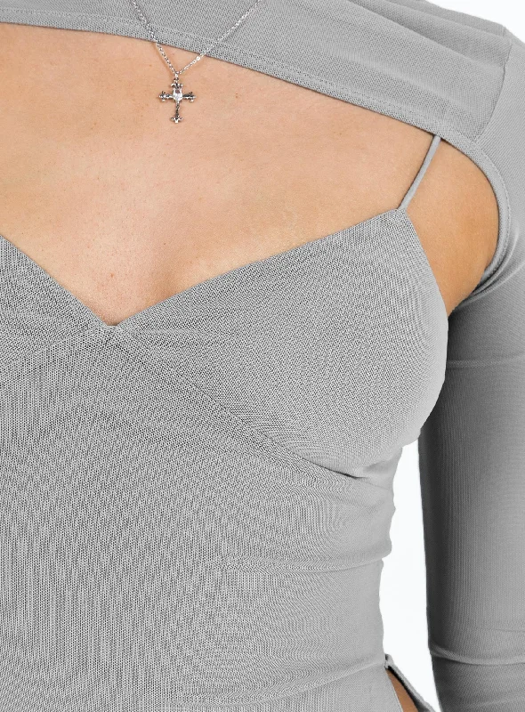 Reshelle Long Sleeve Top Grey