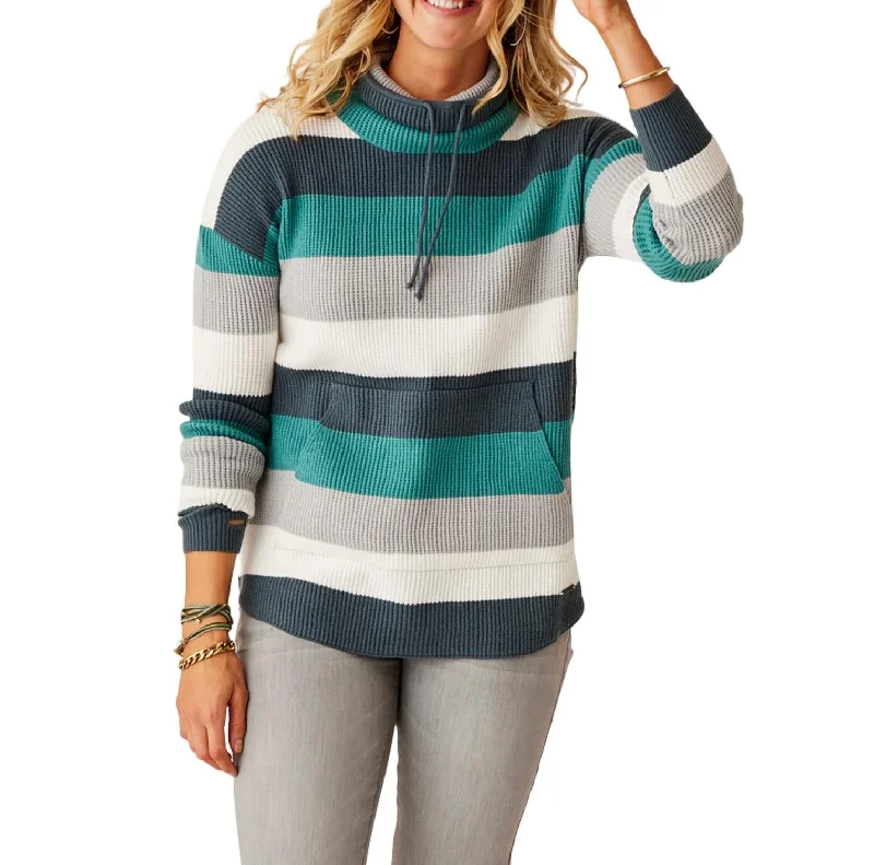 Rockvale Sweater In Wave Rugby Stripe