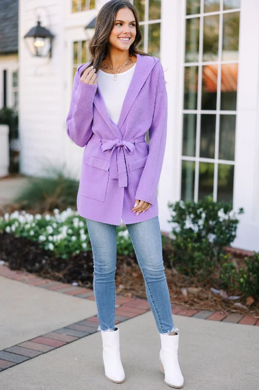 Set Out On Your Own Lavender Purple Cardigan