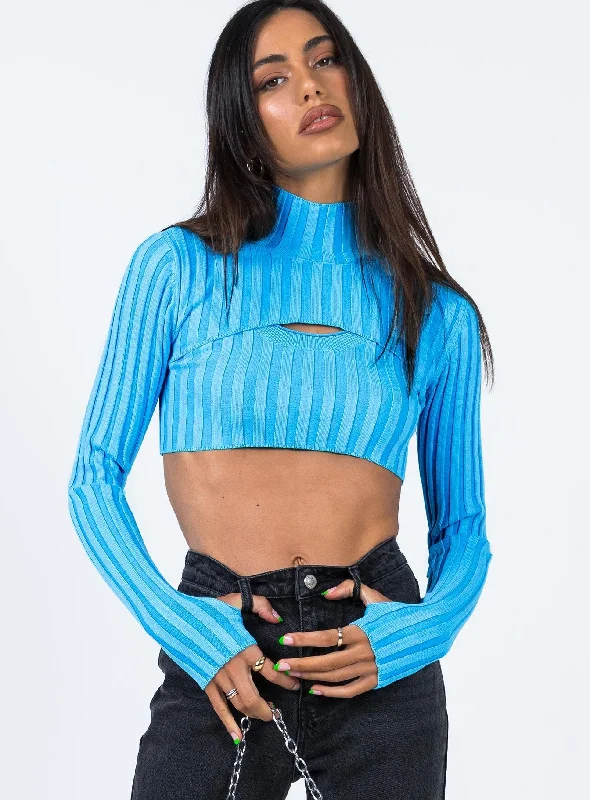 Sheridan Turtleneck Sweater Blue