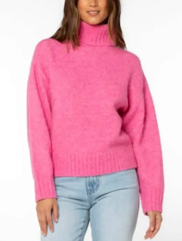 Tillie Marbled Sweater In Pink