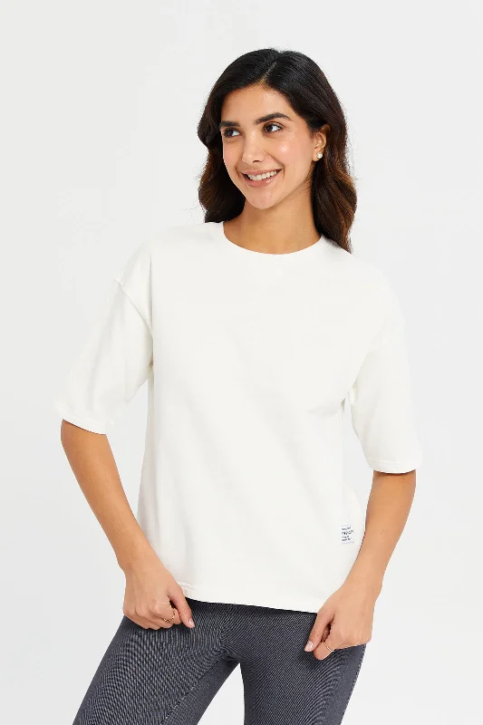 Women White Oversize Sweatshirt