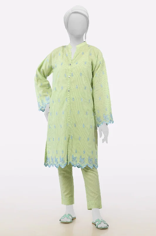 Light Green Embroidered 2PC