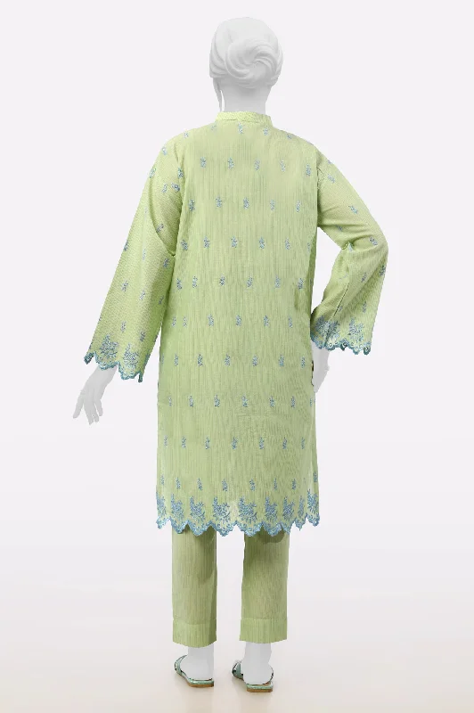 Light Green Embroidered 2PC